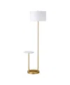 Hudson & Canal 65.75" Metal Jacinta Floor Lamp In Brass,white Marble