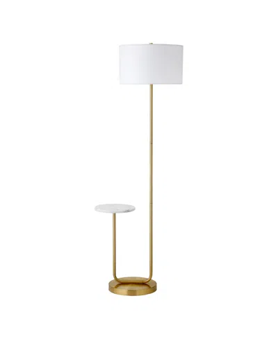 Hudson & Canal 65.75" Metal Jacinta Floor Lamp In Brass,white Marble