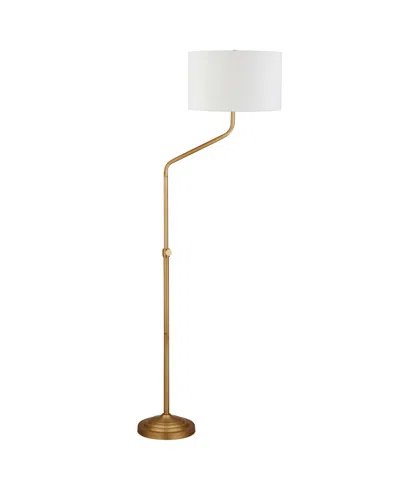 Hudson & Canal 66" Metal Callum Height-adjustable Floor Lamp In Brushed Brass