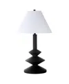 Hudson & Canal Abilene 28" Resin Triple Gourd Lamp With Fabric Shade In Black