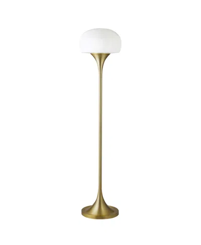 Hudson & Canal Aleister 66.63" Metal Torchiere Floor Lamp With Glass Shade