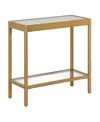Hudson & Canal Alexis 24" Wide Rectangular Side Table In Gold