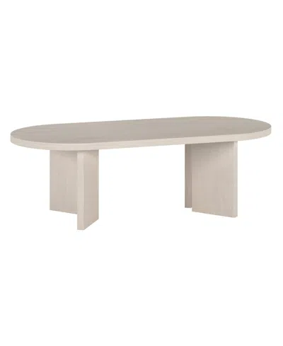 Hudson & Canal Alma 48" Wide Oval Coffee Table In Neutral
