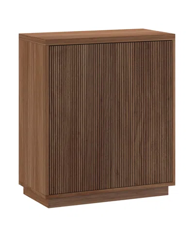 Hudson & Canal Alston 28" Wide Rectangular Fluted Accent Cabinet In Brown