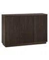 Hudson & Canal Alston 48" Wide Rectangular Fluted Buffet Table In Alder Brown