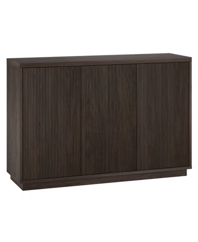 Hudson & Canal Alston 48" Wide Rectangular Fluted Buffet Table In Alder Brown