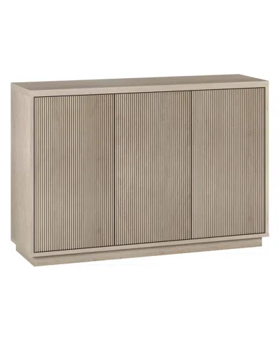 Hudson & Canal Alston 48" Wide Rectangular Fluted Buffet Table In Alder White
