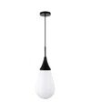 Hudson & Canal Ambrose 8.63" Wide Pendant With Glass Shade In Blackened Bronze