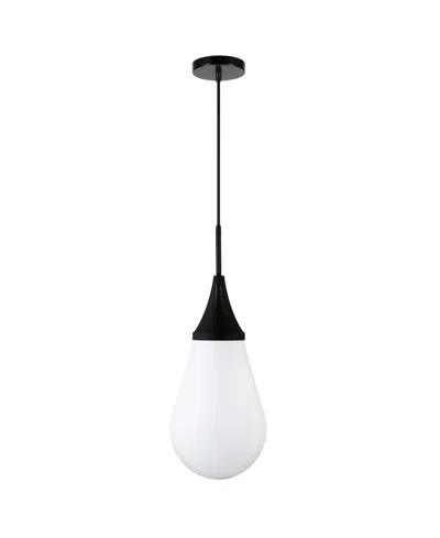 Hudson & Canal Ambrose 8.63" Wide Pendant With Glass Shade In Blackened Bronze