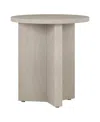 Hudson & Canal Anders 20" Wide Round Side Table In Alder White In Alder White