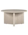 HUDSON & CANAL ANDERS 32" WIDE ROUND COFFEE TABLE IN ALDER WHITE