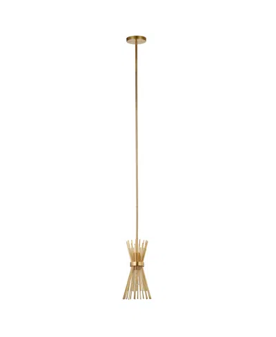 Hudson & Canal Andromeda 7" Wide Metal Starburst Pendant In Gold