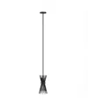 Hudson & Canal Andromeda 7" Wide Starburst Pendant With Metal Shade In Blackened Bronze