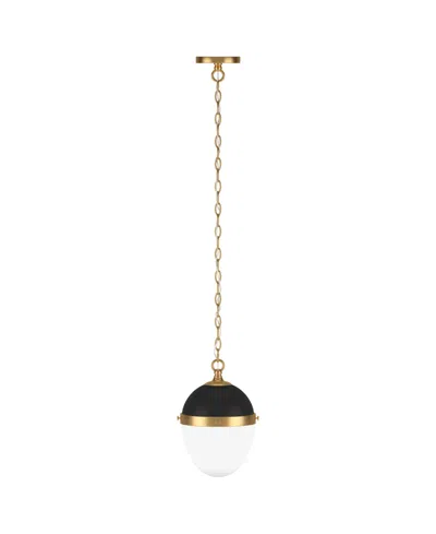 Hudson & Canal Aurelia 13" Metal Pendant With Glass Shade In Brown