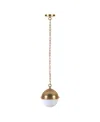 Hudson & Canal Aurora 11.13" Metal Pendant With Glass Shade In Gold