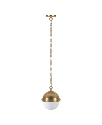 Hudson & Canal Aurora 11.13" Metal Pendant With Glass Shade In Gold