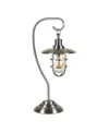 Hudson & Canal Bay Nautical Lantern Lamp In Brushed Nickel