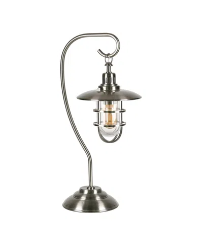 Hudson & Canal Bay Nautical Lantern Lamp In Brushed Nickel