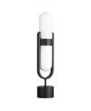Hudson & Canal Blair 25" Metal Pill-shaped Table Lamp With Milk Glass Shade