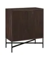 Hudson & Canal Brighton 28" Wide Rectangular Accent Cabinet In Alder Brown In Alder Brown