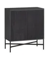 Hudson & Canal Brighton 28" Wide Rectangular Accent Cabinet In Charcoal Gray In Antiqued Gray Oak