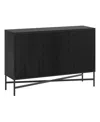 Hudson & Canal Brighton 48" Wide Rectangular Fluted Buffet Table In Black