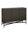 Hudson & Canal Brighton 48" Wide Rectangular Fluted Buffet Table In Gray