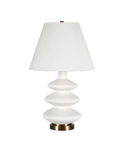 Hudson & Canal Carleta 26" Metal Tall Triple Gourd Table Lamp In White