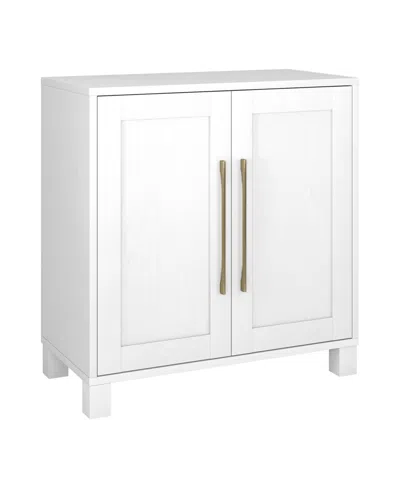 Hudson & Canal Chabot 28" Wide Rectangular Accent Cabinet In White
