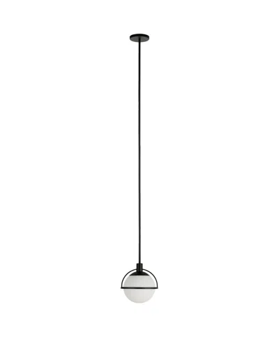 Hudson & Canal Cieonna 9.38" Wide Metal Pendant In Black