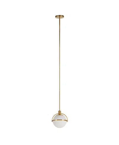 Hudson & Canal Cieonna 9.38" Wide Metal Pendant In Brown