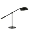 Hudson & Canal Dexter 23.25" Tall Boom Arm Table Lamp With Metal Shade In Blackened Bronze