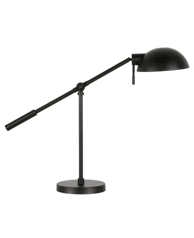 Hudson & Canal Dexter 23.25" Tall Boom Arm Table Lamp With Metal Shade In Blackened Bronze