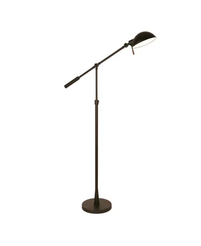 Hudson & Canal Dexter 61" Metal Shade Height Adjustable And Tilting Floor Lamp In Blackened Bronze