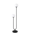 Hudson & Canal Dufrene 2-light Floor Lamp With Glass Shades In Blackened Bronze
