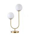 Hudson & Canal Dufrene 28" Metal 2-light Table Lamp With Glass Shades In Gold