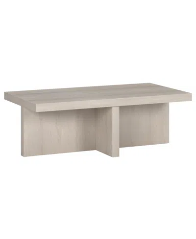 Hudson & Canal Elna 44" Wide Rectangular Coffee Table In Alder White In Neutral