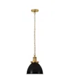 Hudson & Canal Elodie 12" Metal Pendant With Metal Shade