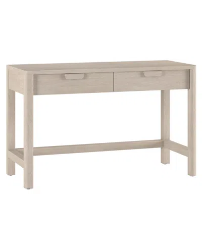 Hudson & Canal Fern 48" Wood Wide Rectangular Desk In Alder White