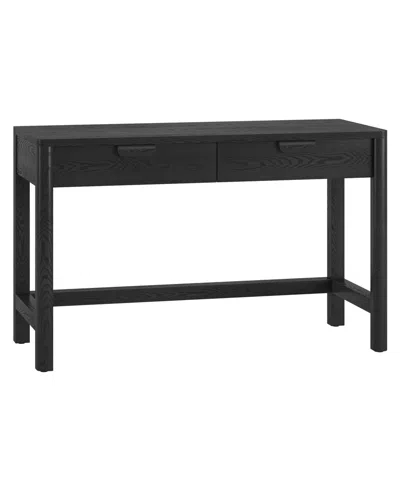 Hudson & Canal Fern 48" Wood Wide Rectangular Desk In Black