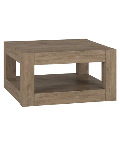 Hudson & Canal Hughes 32" Wood Wide Square Coffee Table