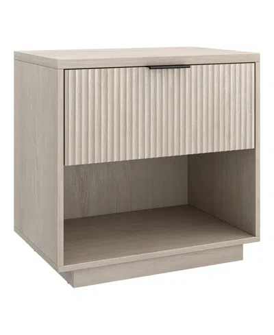 Hudson & Canal Karten 24" Wide Rectangular Fluted Nightstand In Brown