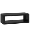 Hudson & Canal Kellan 47" Wood Wide Rectangular Coffee Table In Black