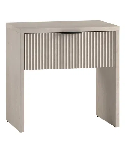 Hudson & Canal Kenslow 24" Wide Rectangular Fluted Nightstand In Neutral