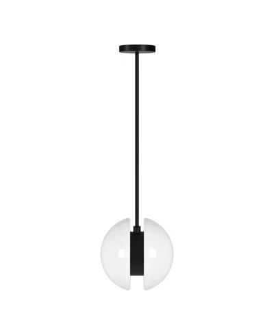 Hudson & Canal Kyriana 10" Wide Metal 2-light Pendant In Black