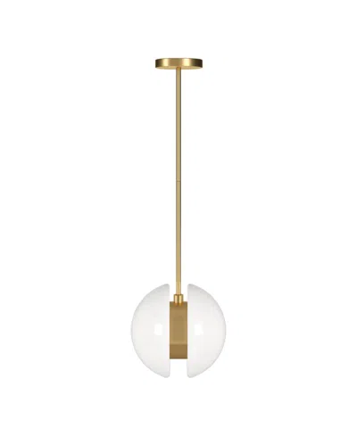 Hudson & Canal Kyriana 10" Wide Metal 2-light Pendant In Gold