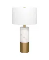 Hudson & Canal Liana 23.75" Metal Table Lamp With Fabric Shade