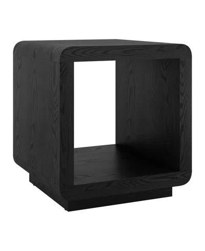 Hudson & Canal Lonni 20" Wide Square Side Table In Black