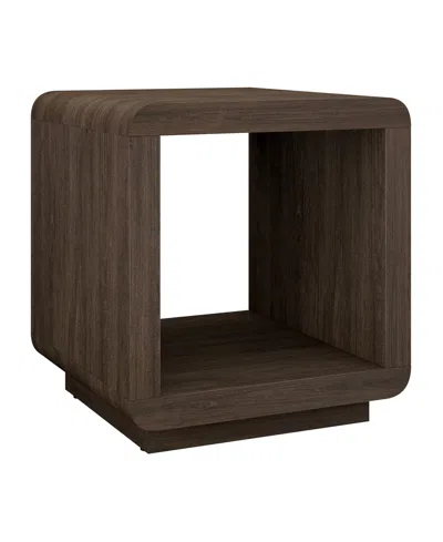Hudson & Canal Lonni 20" Wide Square Side Table In Brown