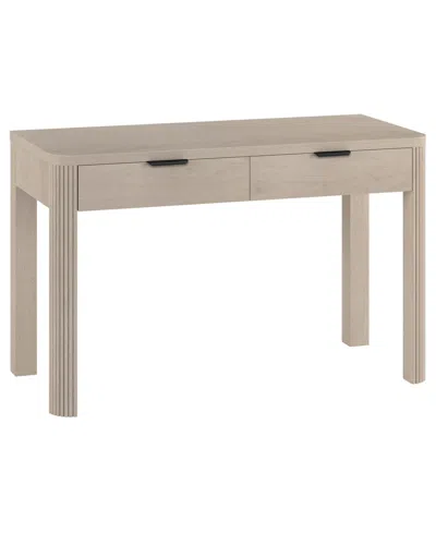 Hudson & Canal Lonsdale 48'' Wide Rectangular Fluted Desk In Neutral